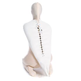Men's And Women's Leather Lace-up Single Glove Corset (Option: White-M)