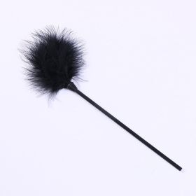 Supplies Feather Brush Stick Toys (Color: black)