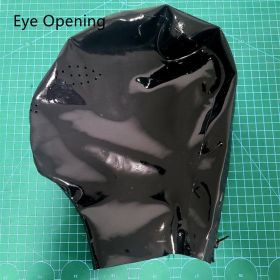 Latex Full Wrap Zipper Head Cover (Option: Eye Opening)