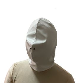 Restraint Clothes Single Gloves Self-binding Supplies (Option: White full head cover-M)