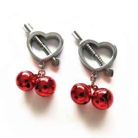 Bell Metal Nipple Ring For Women (Color: Red)