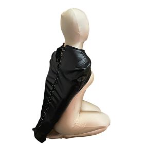 Restraint Clothes Single Gloves Self-binding Supplies (Option: Black lace-L)